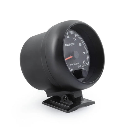 12V Tachometer Gauge 3.75'' Car Universal Black Tachometer Gauge 7color Inter Shift Light 0-8000 RPM Fit 4 6 8 Cylinder