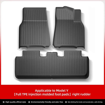 LUCKEASY For Tesla Model Y Rear Seat Backrest Protective Pad Trunk Mat Anti-Kick Pad Car Interior Accessories 2021-2024