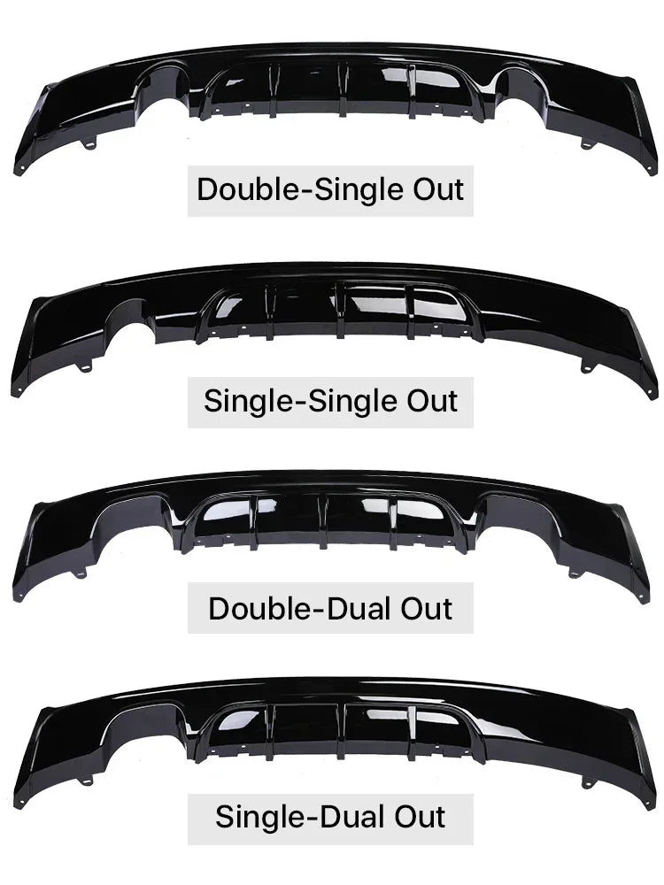 M Sport M Tech Rear Diffuser Bumper Carbon Fiber Body Kit MP Diffusor Spoiler Lip For BMW 2 Series F22 F23 2014-2020 Replacement