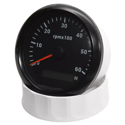 AD 85MM Tachometer with LCD Hour Meter For Marine Boat Car RPM Gauge 0-3000 4000 8000 RPM Meter Tach Sensor 7Colors Backlight