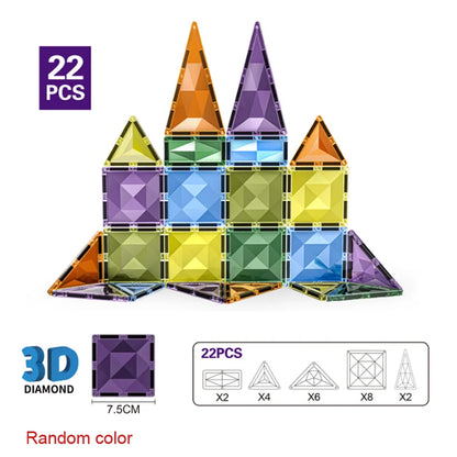 7.5cm Magnetic Building Blocks Construction Set Magnet Tiles Children's Toys Creative Architect Toys Children's Gifts