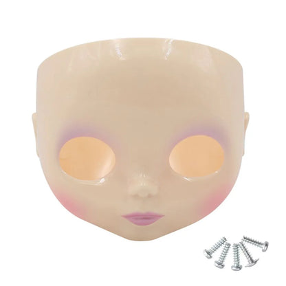 1/6 DBS Blyth Doll Face Without Makeup Faceplate Backplate Screws for DIY Makeup Newbie Practice Custom Doll Toys Accessories