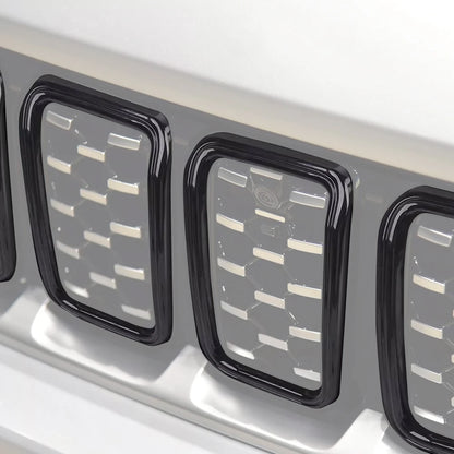 7PCS Car Front Grille Grill Inserted Mesh Cover for Jeep Compass 2021 2022 2023 2024 2025 Racing Grills Exterior Accessories