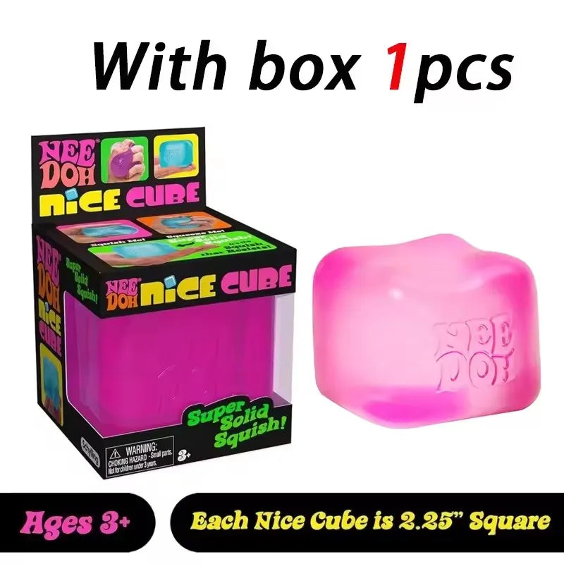 Schylling Needoh Nice Cube Sensory Stress Reliever Multiple Styles Fidget Tool for Anxiety  Focus Desk Sensory Cube for Adults