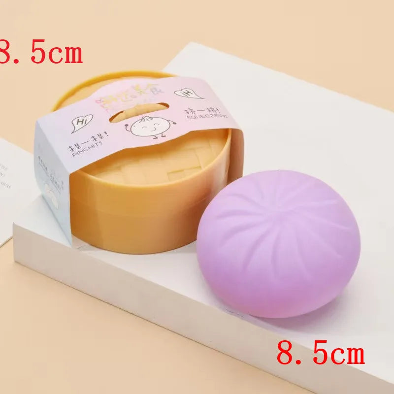 5.5/8.5cm Stress 1-12Pcs Dumpling Squash Toy Dampaline Squishy with Box Dumplings Sensory Squeeze Toy for  Relief Gift Birthday