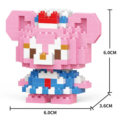 Cartoon Anime Hello Kitty Panda Refrigerator Magnet Blocks Kuromi My Melody Cinnamoroll Building Blocks Toy Kids Birthday Gift