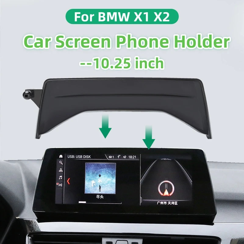 Car Screen Phone Holder For BMW X1 2020-2022 X2 2020-2023 Gravity Car Phone Holder Mobile Phone Air Vent Mount Car Accessories