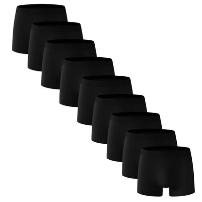 Men's Solid Black Boxers Ultra-Soft Breathable Stretch Daily Underwear Bulk Pack Easy Laundry Change