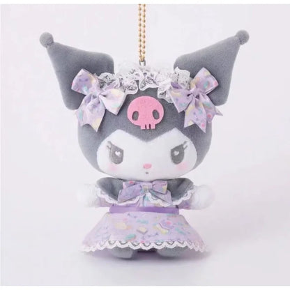 NEW Maid Lolita skirt Series My Melody pink dress My Sweet Piano Kuromi Sanrio Plush Keyring Hello Kitty Small Pendant Toys gift