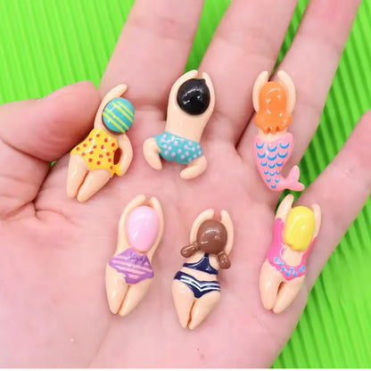 6-50pcs Resin Swimming & Sports Shoe Charm PVC Decorations Assorted Style Detachable Waterproof Suitable summer For Gift ideal