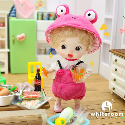 Ob11 Bjd Doll Dolls For Girl 14cm Halloween Collectible Limited Edition Dress Bloody Makeup Cute Christmas Gift Pig Boy Magician