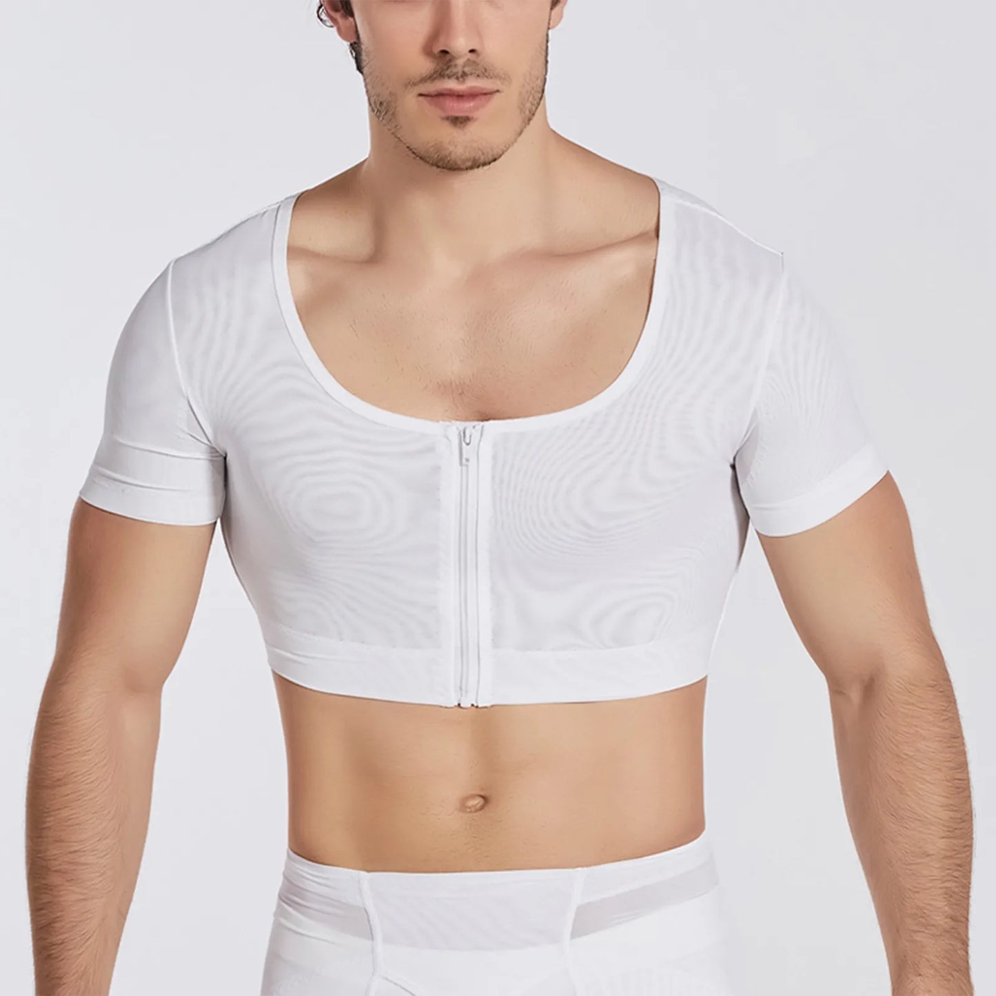 Men Chest Binder Gynecomastia Compression Vest For Post Surgery Breathable Buckle Underwear Tank Top Breast Reduction Shapewear