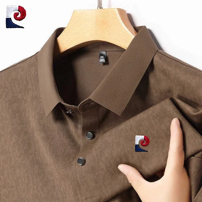 PIERRE CARDIN New Summer High Quality Camouflage Short Sleeve Polo Shirt Men's Fashion and Casual Versatile Top