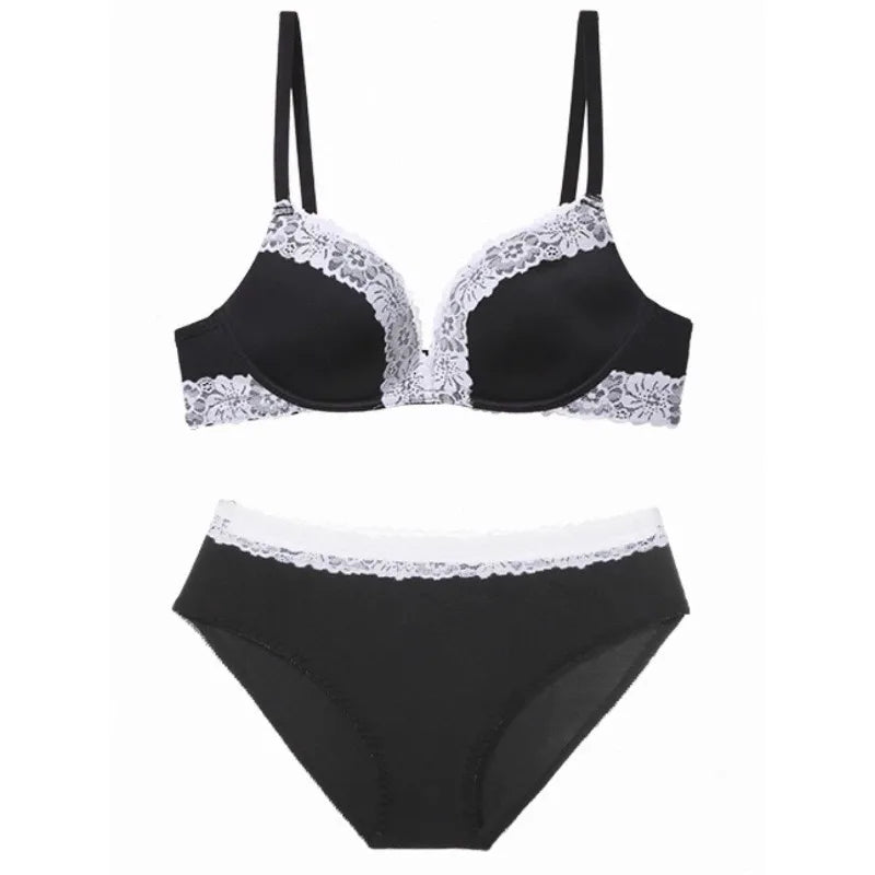 Ladies Comfort Gathering Wireless Bra A To C Cups, Soft Lace Alluring Style, Natural Bust Enhancement for Petite Figures, S-XL