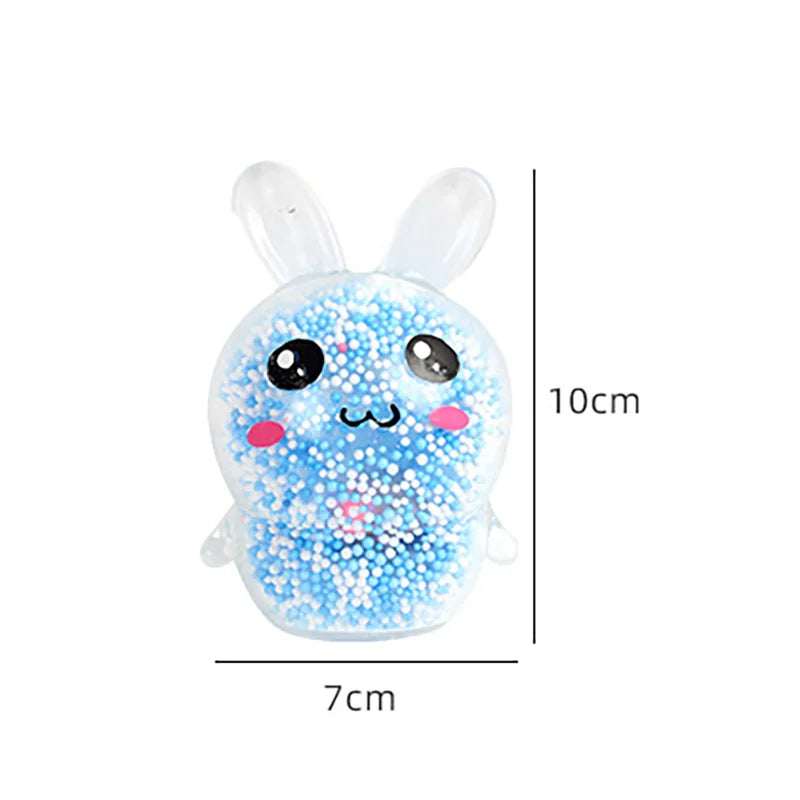 Adult Squishy Bunny Stress Balls with Light Stress Relief Toy Girls Fidget Toys Colorful Rabbit Easter Basket Stuffers