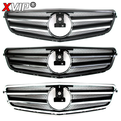 XVIP Glossy Black A - Style Racing Grille Chrome Bumper Grill For Mercedes Benz C-Class W204 08-14 C200 C230 C250 C280 C300 C350