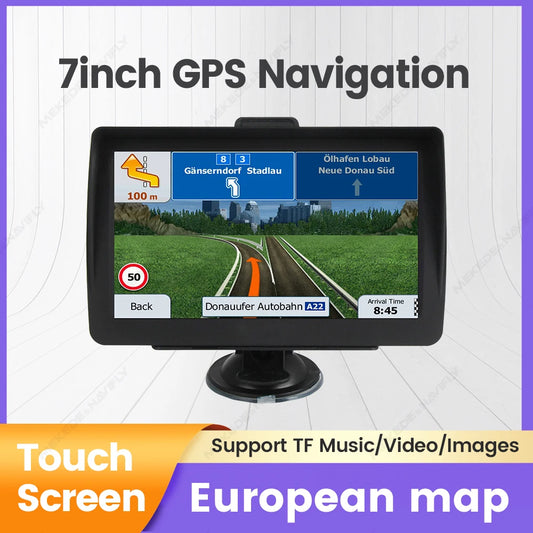 7-inch GPS Navigation Portable Truck Bus Motorhome Lorry Navigation System with AV-IN HD Large Screen for Playing Music Videos