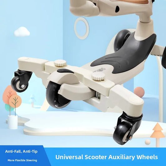 Universal Wheel Children's Scooter Quad Wheel Anti-tilt Safety Design Easy to Ride Ideal for Kids Learning Balance And Coordi...
