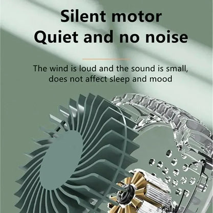 New Mini Portable Fan Portable Rechargeable Bladeless Turbo Ultra Quiet Student Hand Held Fan Outdoor Sports Travel