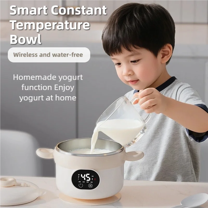 470ml Smart Insulated Bowl for Kids Portable Picnic Milk/Food Warmer 3600mAh Stainless Steel Heating Insulated Lunch Box