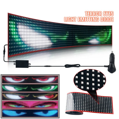 24V Truck Devils Eye Ambient Light LED Matrix Pixel Panel Board Windshield Display DIY Devil eye Animation by App Remote Control