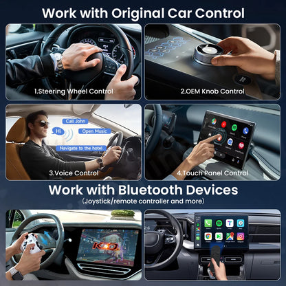 Carlinkit S2 Android 13 Tv Box SM6115 8 Core Carplay Wireless Android auto Support Youtube Netfilx IPTV Spotify Physical Switch