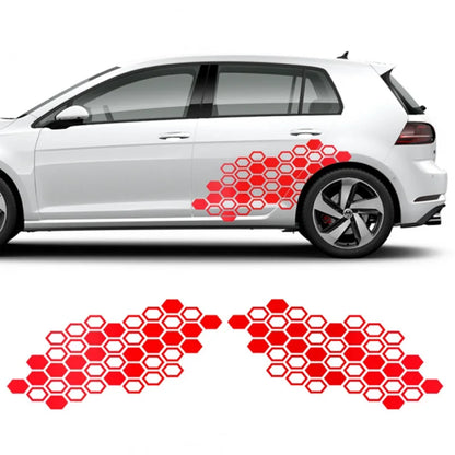 Honeycomb Side Door Back Sticker Fender Car Sticker Universal Hexagon Design Vinyl Stickers Decal Ade Kit
