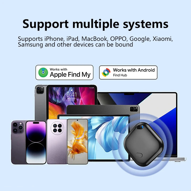 Mini GPS Tracker Smart Tag Apple Android Dual System Find My Global Locator Pet Wallet Car Elderly Kids Anti Lost Finder