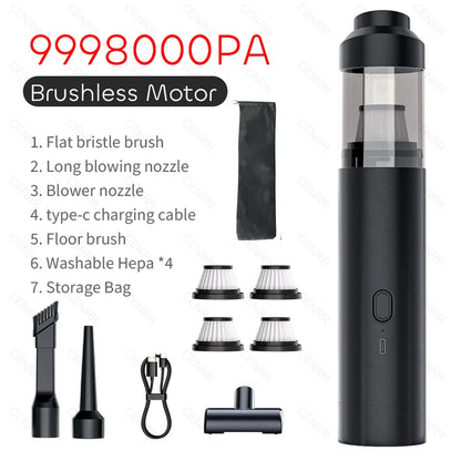 CENRR 9998000PA Car Vacuum Cleaner Strong Suction Powerful Wireless Portable Car Cleaner for Home Appliance Air Blower