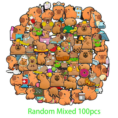 16-100pcs Capybara Summer Shoe Charms Animals Shoe Accessories For Clogs sandal Garden Decoration Kids School Gift Fit Wristband