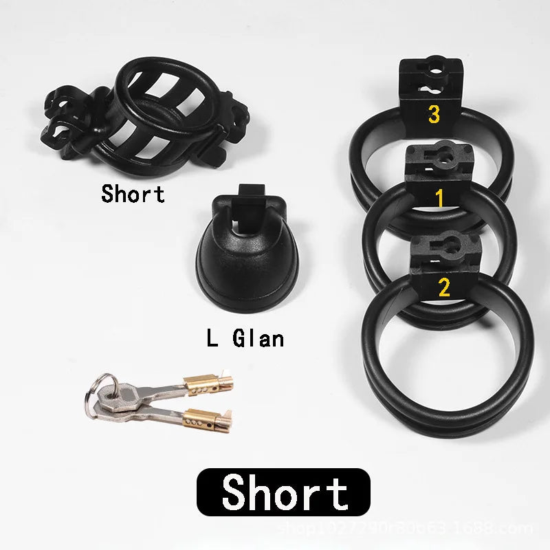 Double Locked Lust Male Chastity Device Femdom Sissy Cock Cage Hollow Holy Trainer BDSM Belt With 3 Penis Ring Sex Toys For Men