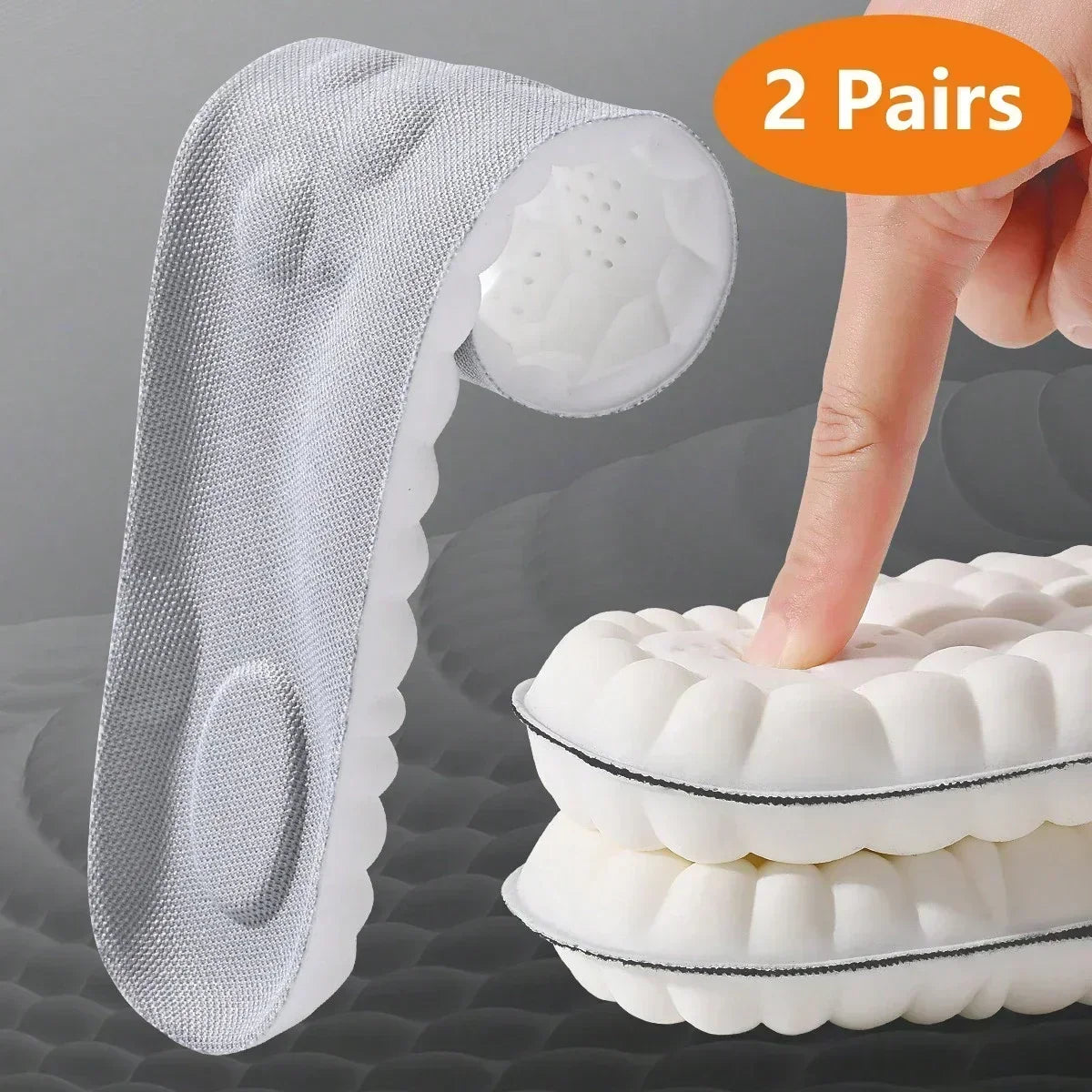 4D Massage Shoes Insoles Super Soft Latex Sports Insole for Feet Running Basket Shoe Sole Arch Support Orthopedic Inserts Unisex