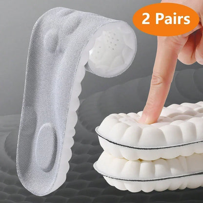 4D Massage Shoes Insoles Super Soft Latex Sports Insole for Feet Running Basket Shoe Sole Arch Support Orthopedic Inserts Unisex