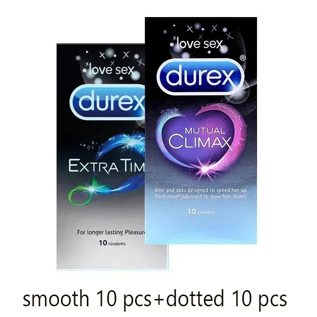 20/10pcs Durex Delay Ejaculation Spike Condoms Ultra Thin Factor Intimate Extra Lubricated Men Contraception Lasting Enlargement