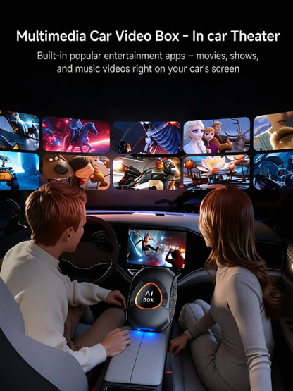 CarRocket Android 15.0 System AI Box Wireless CarPlay & Auto Adapter 4K Video Support Compatible with Factory CarPlay & Android