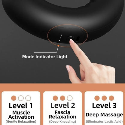 Rechargeable Cordless Massage Roller Deep Tissue Percussion Electric Muscle Massager Handheld 3-Speed Spin