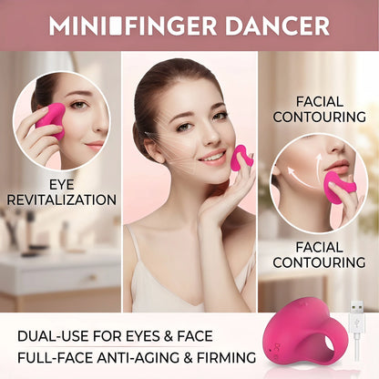 Portable Pocket Mini Ring Face And Eye Massager USB Charging Waterproof Skin Care Tool for Facial Eye Relief And Fatigue