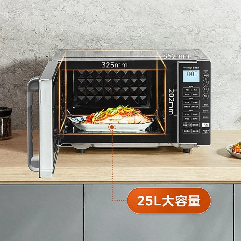 Flatbed Inverter Microwave Oven, Compact Home Use, Microwave & Grill Combo, Steam Oven, 1st Class Energy Efficiency, Model 233A