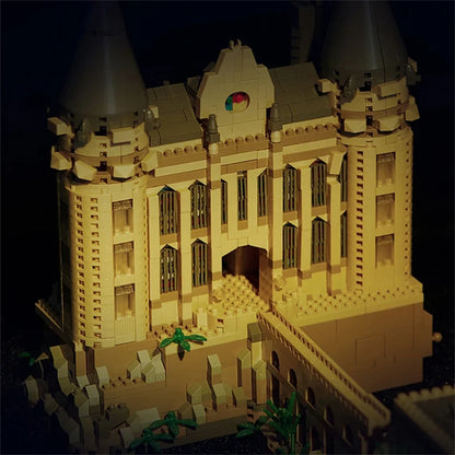 Creative Magic Castle Building Blocks with Light STEM Educational Toy Model Kit Desktop Decoration  Assembly Kit Gift for Kids
