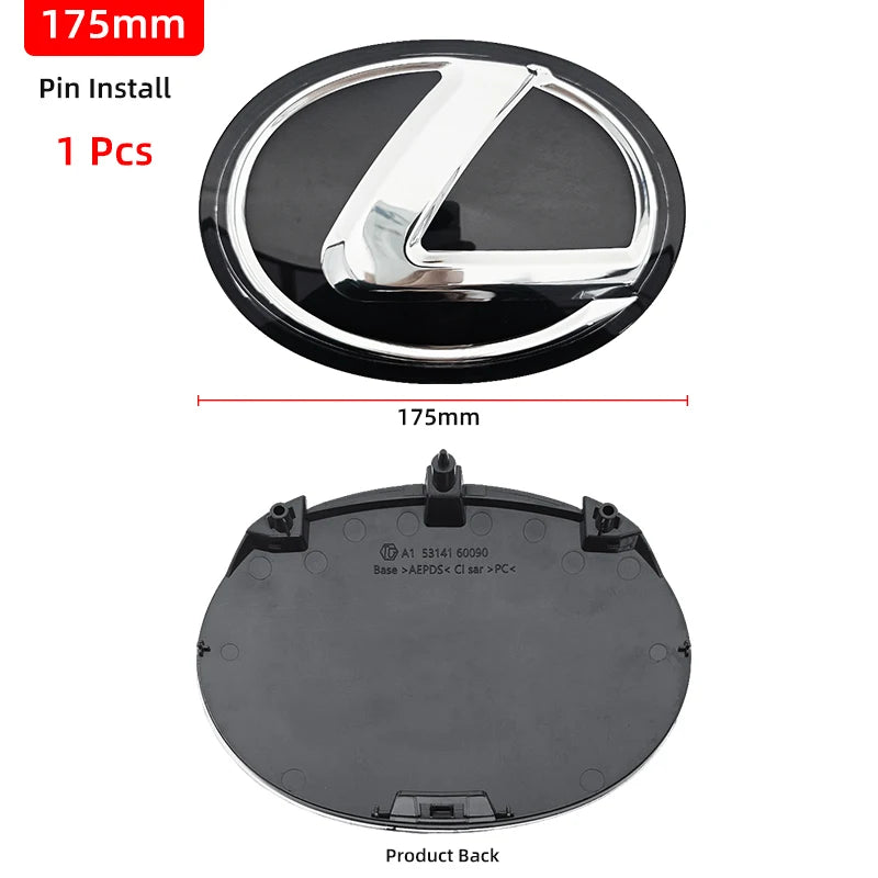 3D Front Grille Emblem Rear Trunk Badge Replacement Sticker for Lexus GS GX IS LS LX NX RX RX270 Ct200h IS250 ES 220D IS300