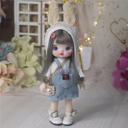 Original Bjd Diy Dress Up Doll 1/8 Joint Mobility Fashion Princess Doll 3d True Eye Girl.S Birthday Full Set Accessories Gift