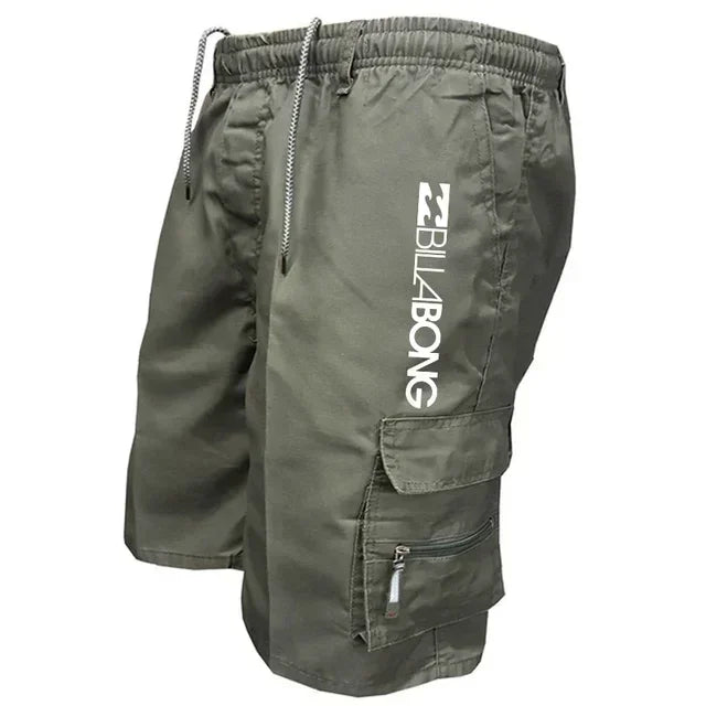 New Men's Fashion Multi-Pocket Cargo Shorts Loose Fit Basketball Sports Shorts Outdoor Running Casual Workwear Shorts