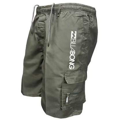 New Men's Fashion Multi-Pocket Cargo Shorts Loose Fit Basketball Sports Shorts Outdoor Running Casual Workwear Shorts