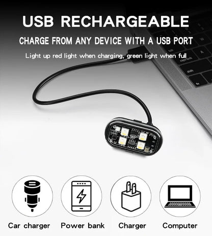 Rechargeable Wireless Light Aircraft Airplane Helicopter Warning Lights RGB Led Motorcycle Strobe lights LED Flash Light