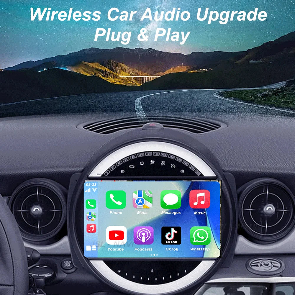 Car Radio Android 16 For BMW Mini Cooper R56 R60 R51 2006 - 2015 GPS Carplay Navigation Stereo Auto DSP BT DVD Multimedia Player