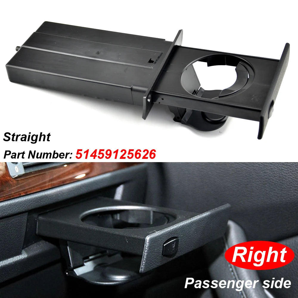 Front Left Right Cup Holder Drink Rack Black Holders For BMW E60 E61 M5 525i 528i 530i 535i 2002-2010 51459125622 51459125626