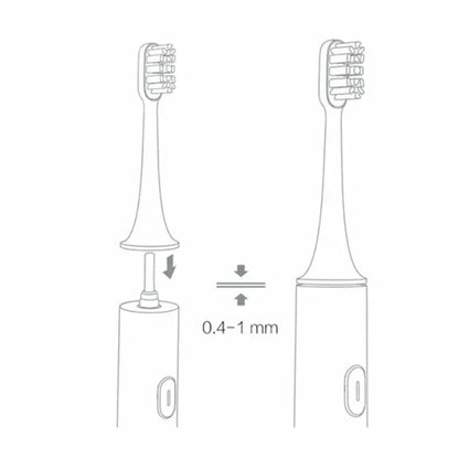 8PCS DuPont Soft Bristle Sonic Electric Toothbrush Replacement Brush Heads For T100 Vacuum Suitable Nozzles