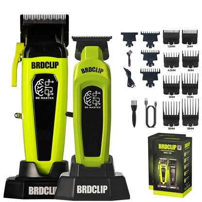 BRD FADE Clipper Professional Men's Hair Line Up Trimmer 10000RPM Barber Foil Shaver Base Charger Salon Blending Tools
