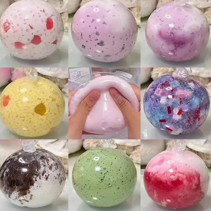 DIY Squeezable Ball Stress Relief Toy Handmade Decompression Toy Slow Recovery Ball Material Set for Adults Birthday Gifts