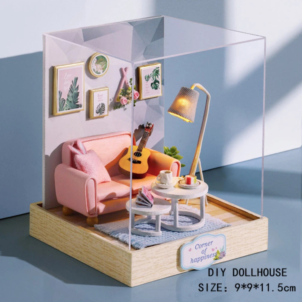 DIY 3D Doll House Handmade Funny Box Theatre Miniature Box Cute Dollhouses Assemble Kids Gift Toys